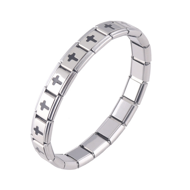 Wholesale Electroplated Stainless Steel Bracelet Stretch Bracelet Diy Material